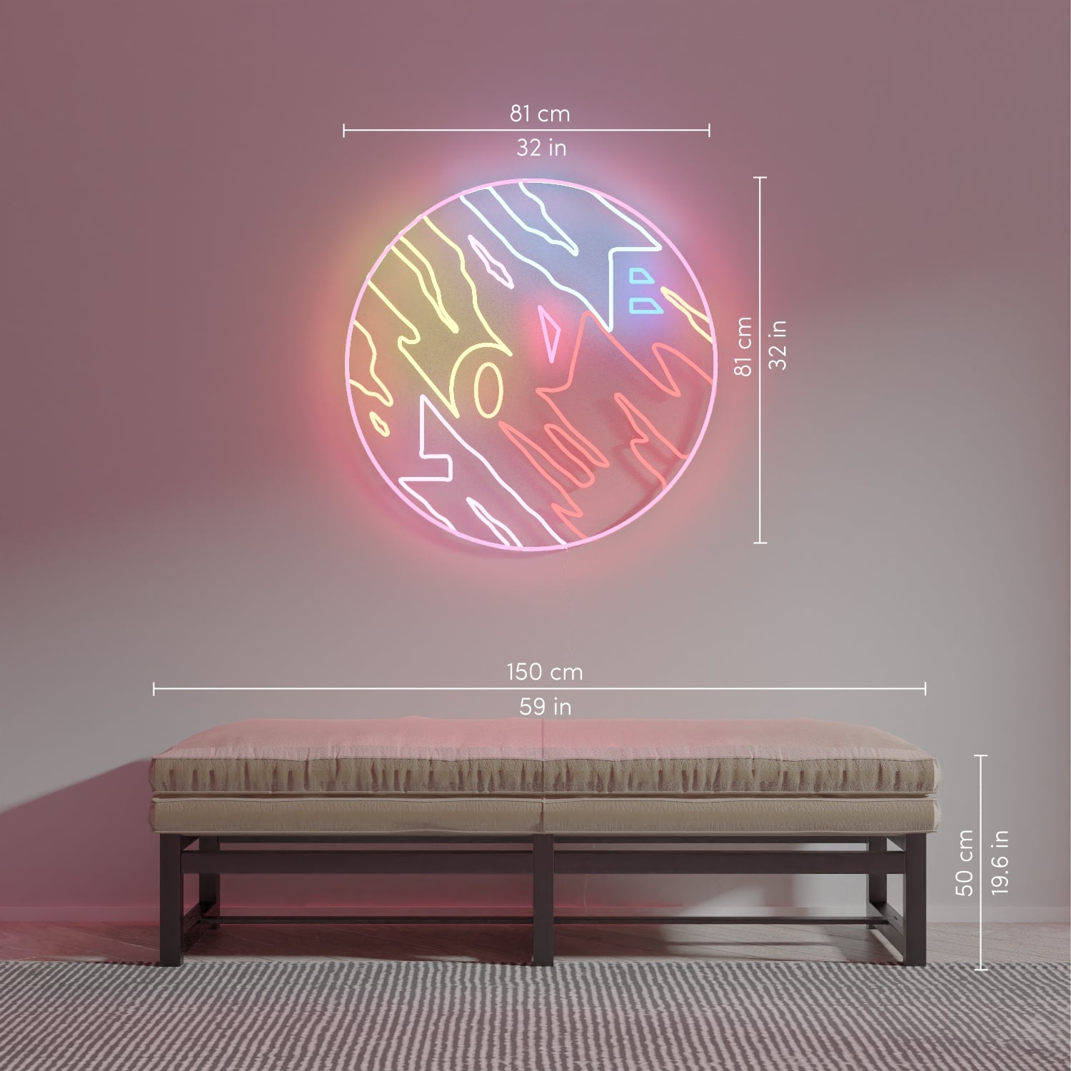 Love by Ceizer, signe en néon LED